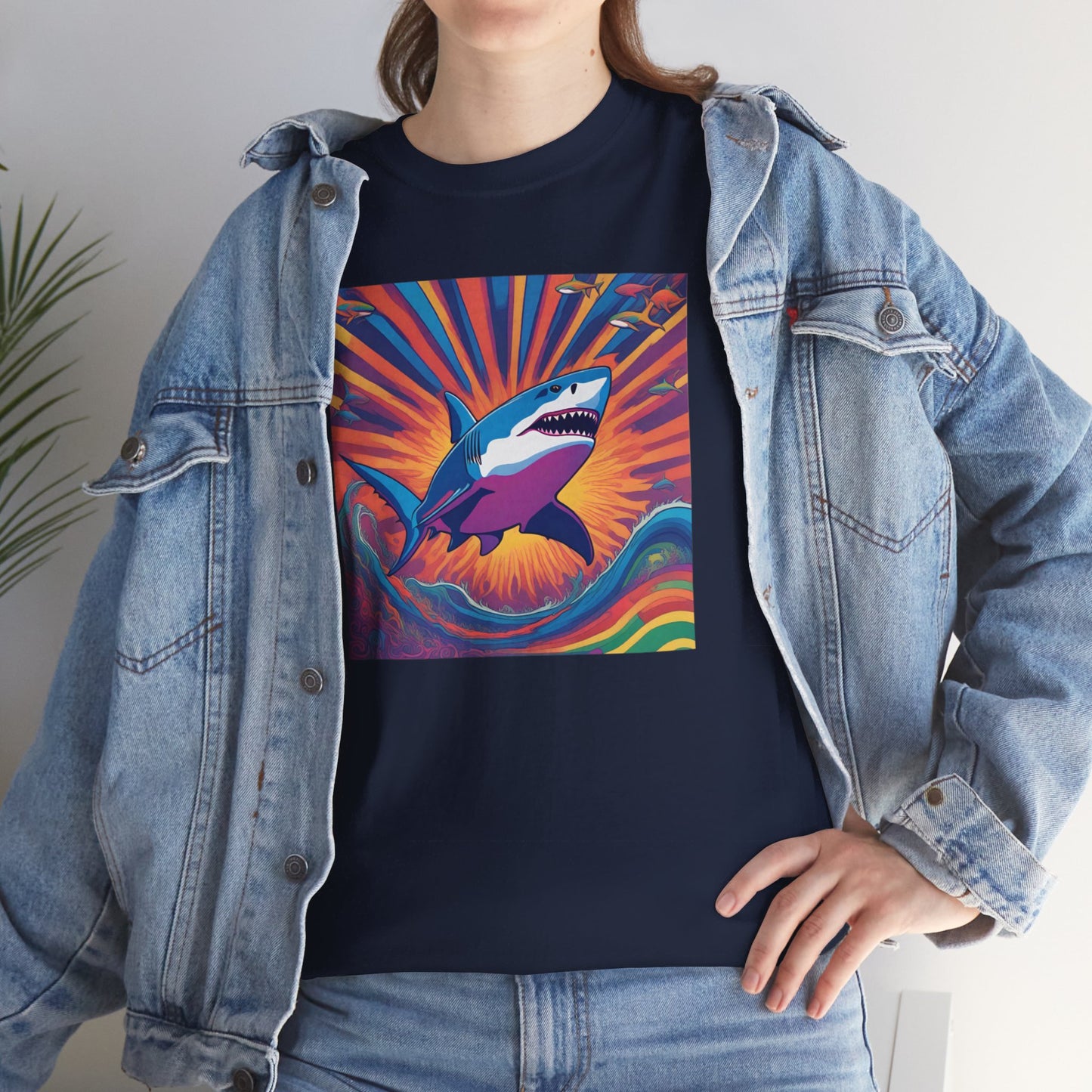 Psychedelic Great White Shark T-shirt