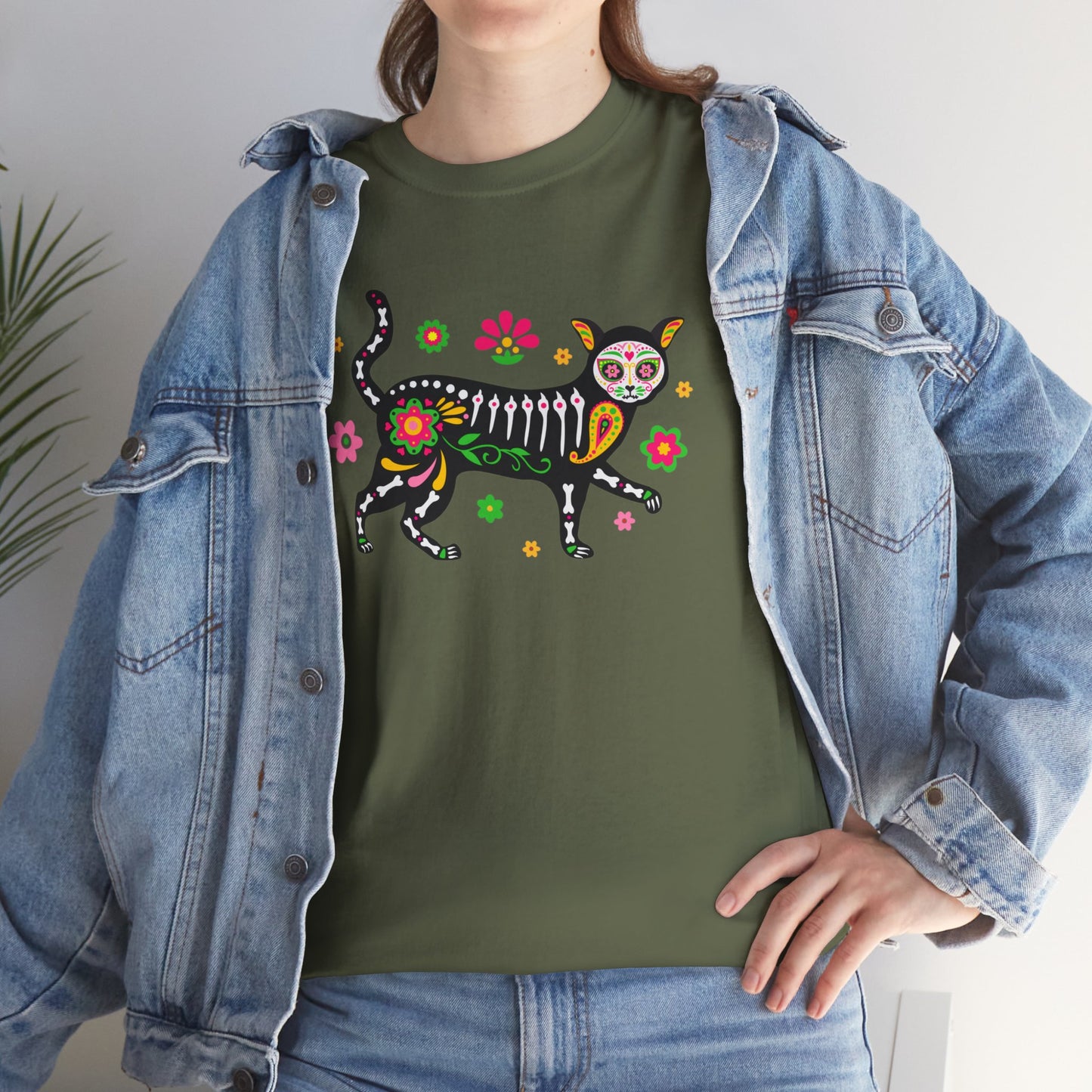 Day of the Dead Cat T-shirt