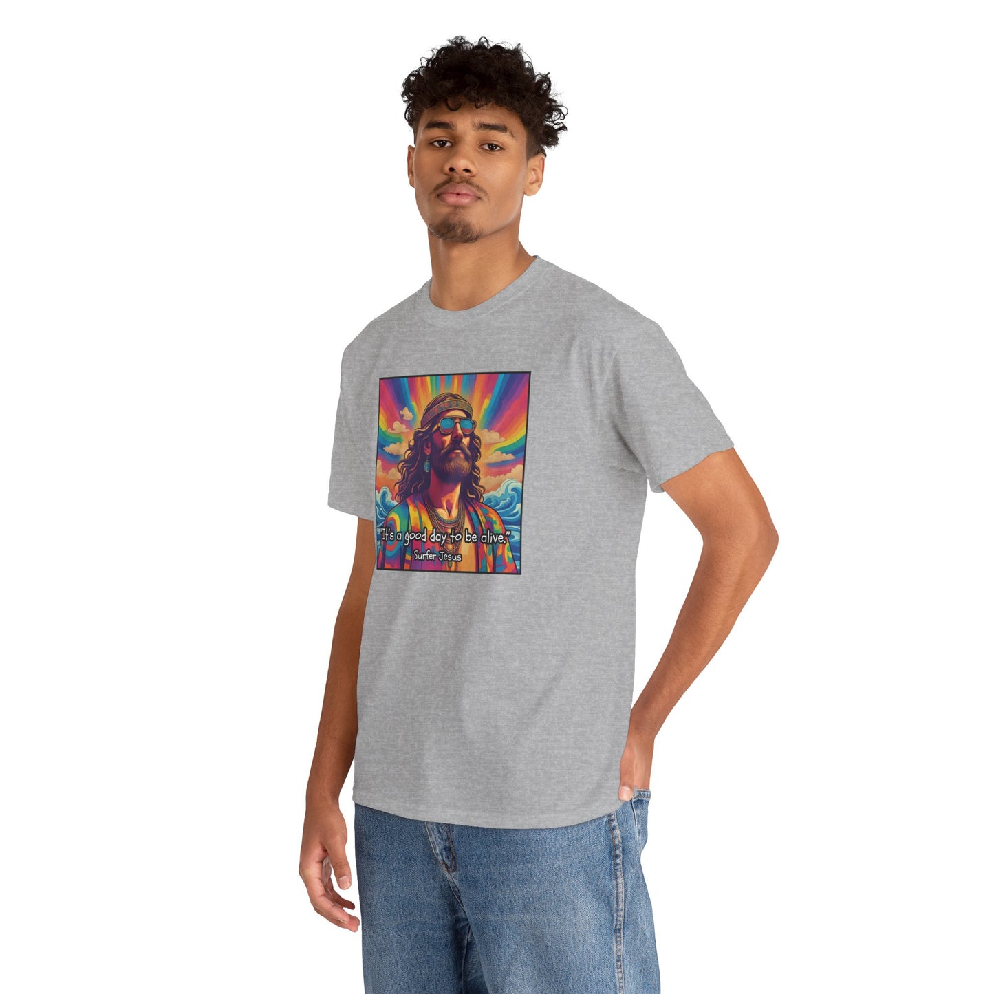 It's a good day to be alive -   Surfer Jesus T-shirt
