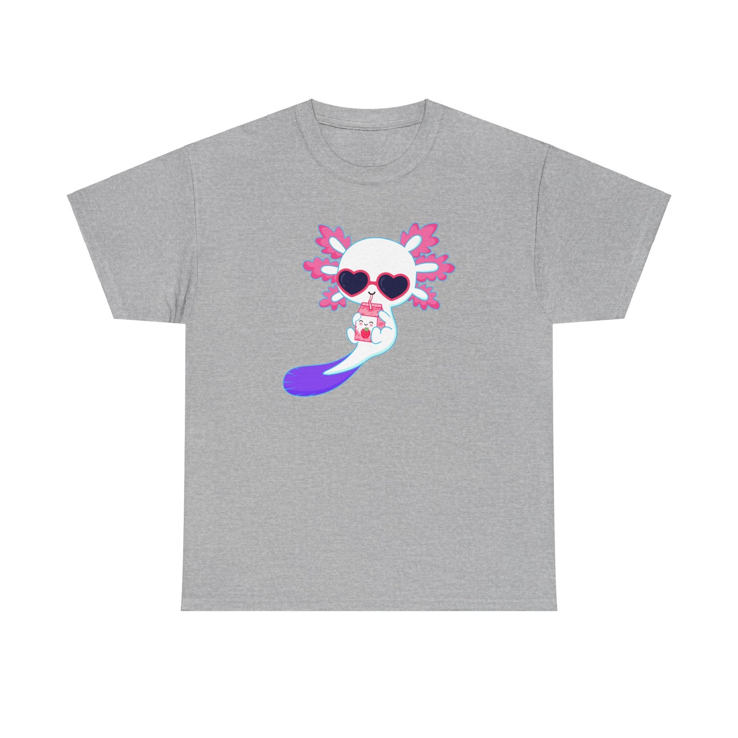 Axolotl wearing heart sunglasses T-shirt