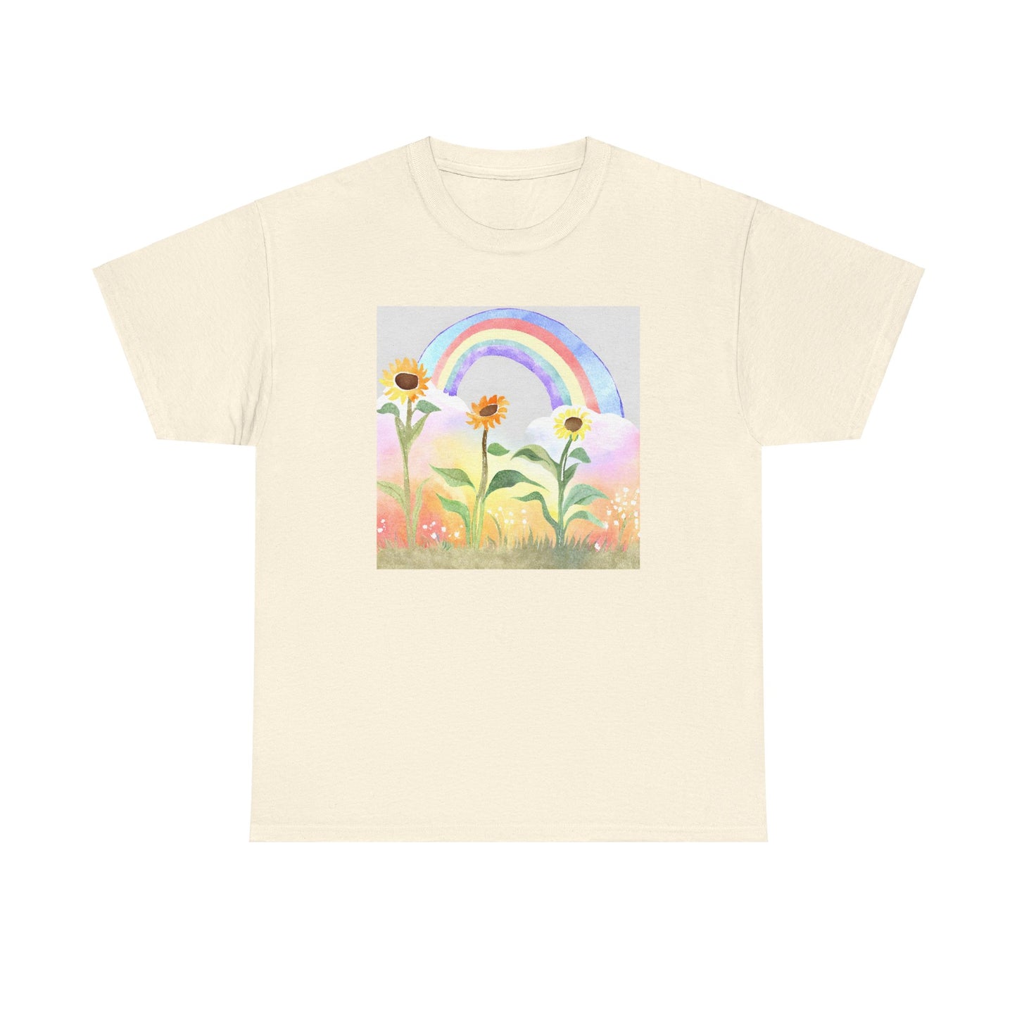 Sunflowers & Rainbow v4 T-shirt