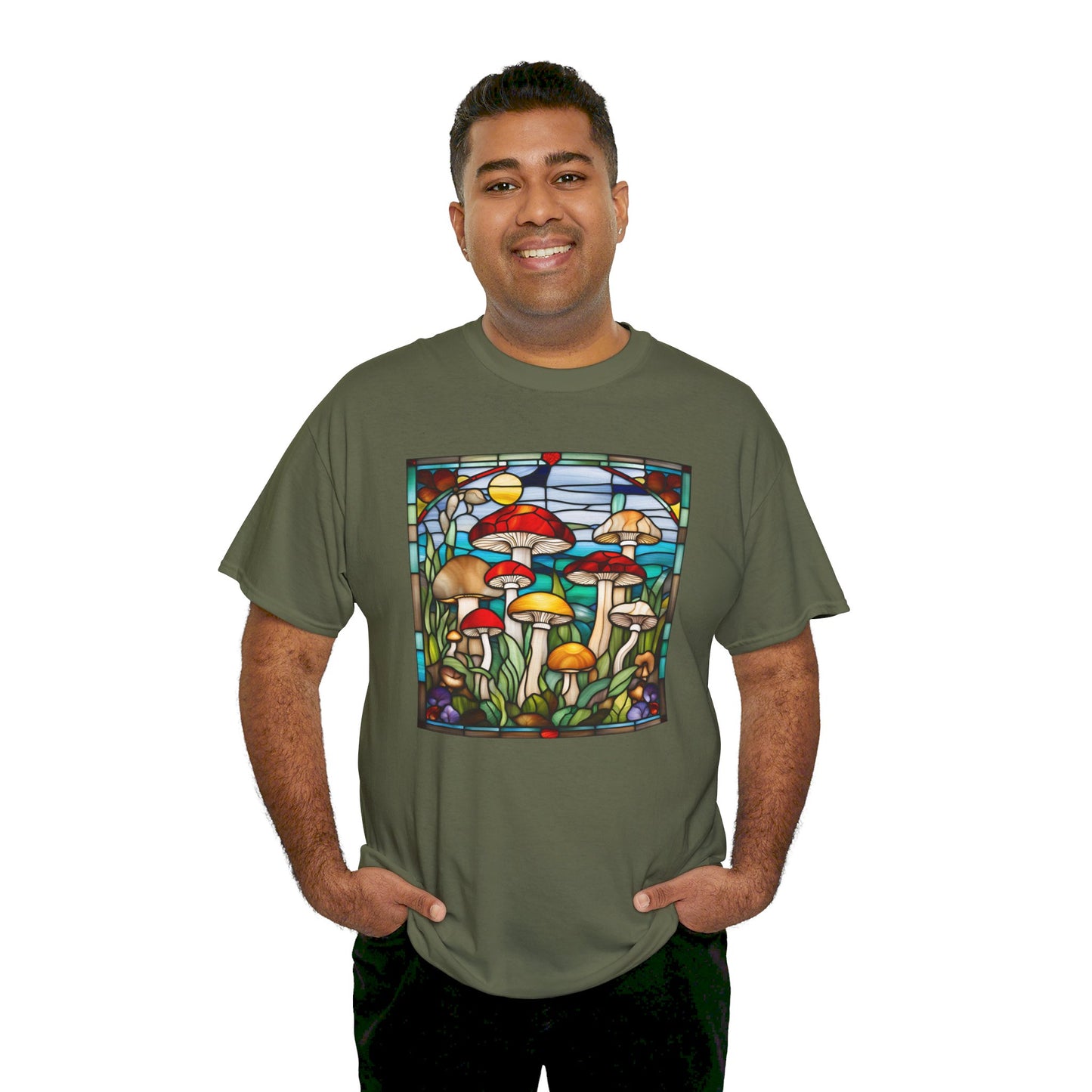 Mushrooms Stained Glass T-shirt