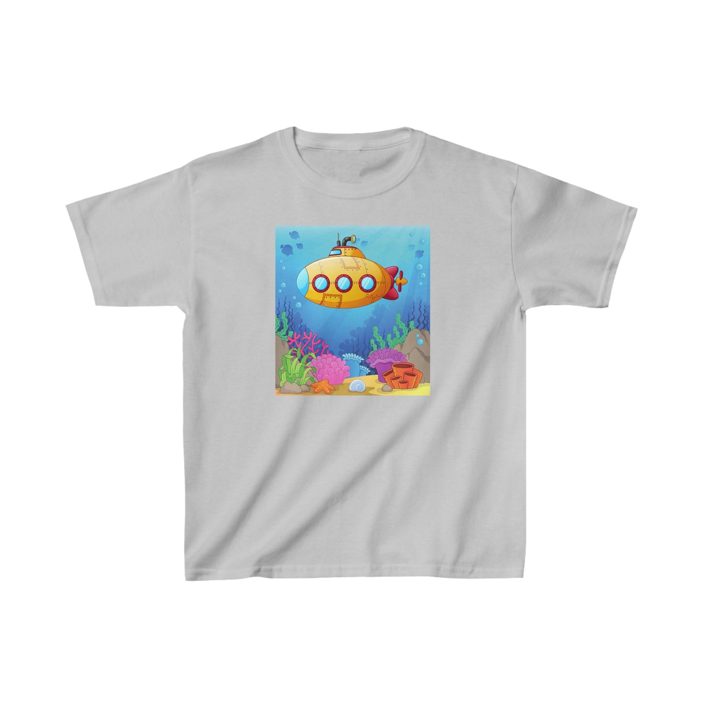 Submarine in Sea - Kids Heavy Cotton™ Tee