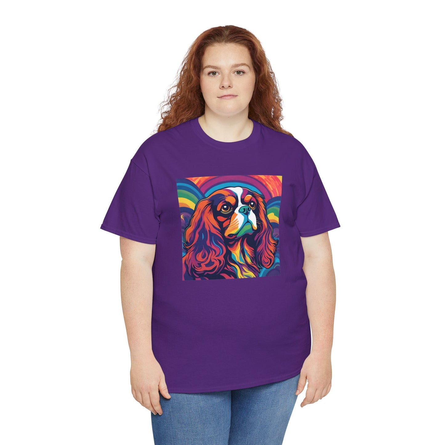 Psychedelic Cavalier King Charles Spaniel T-shirt