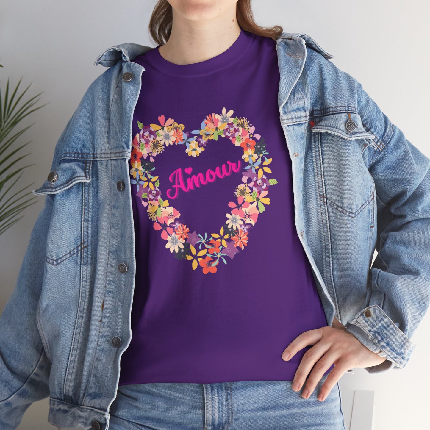 Amour with Flower Heart T-shirt