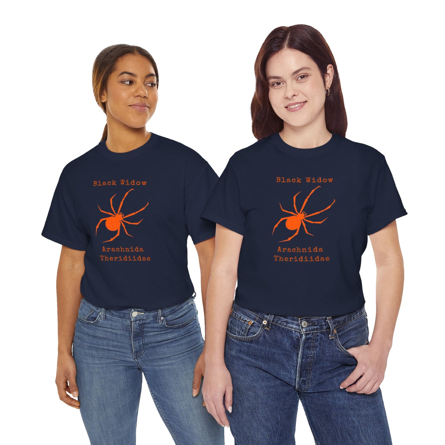 Black Widow with Scientific Names T-shirt