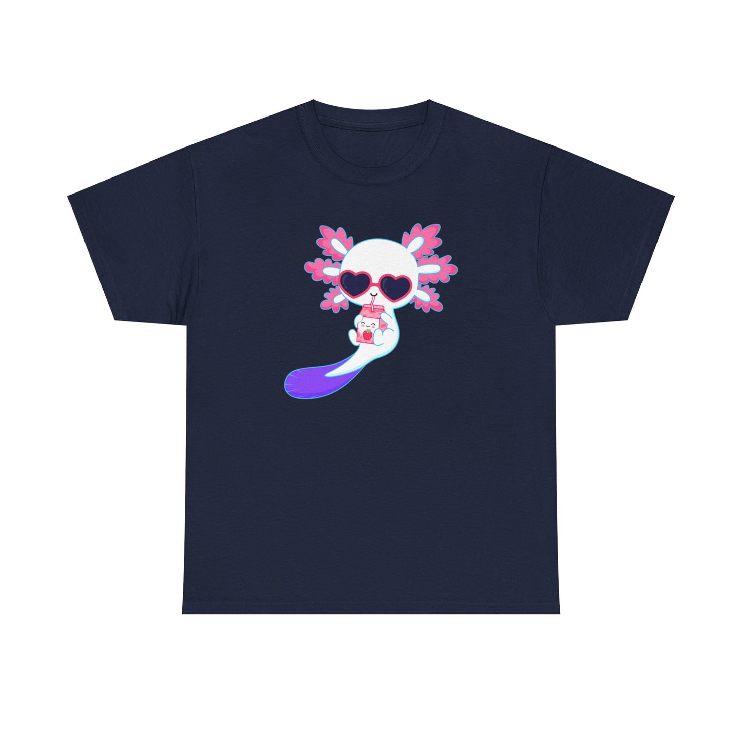 Axolotl wearing heart sunglasses T-shirt