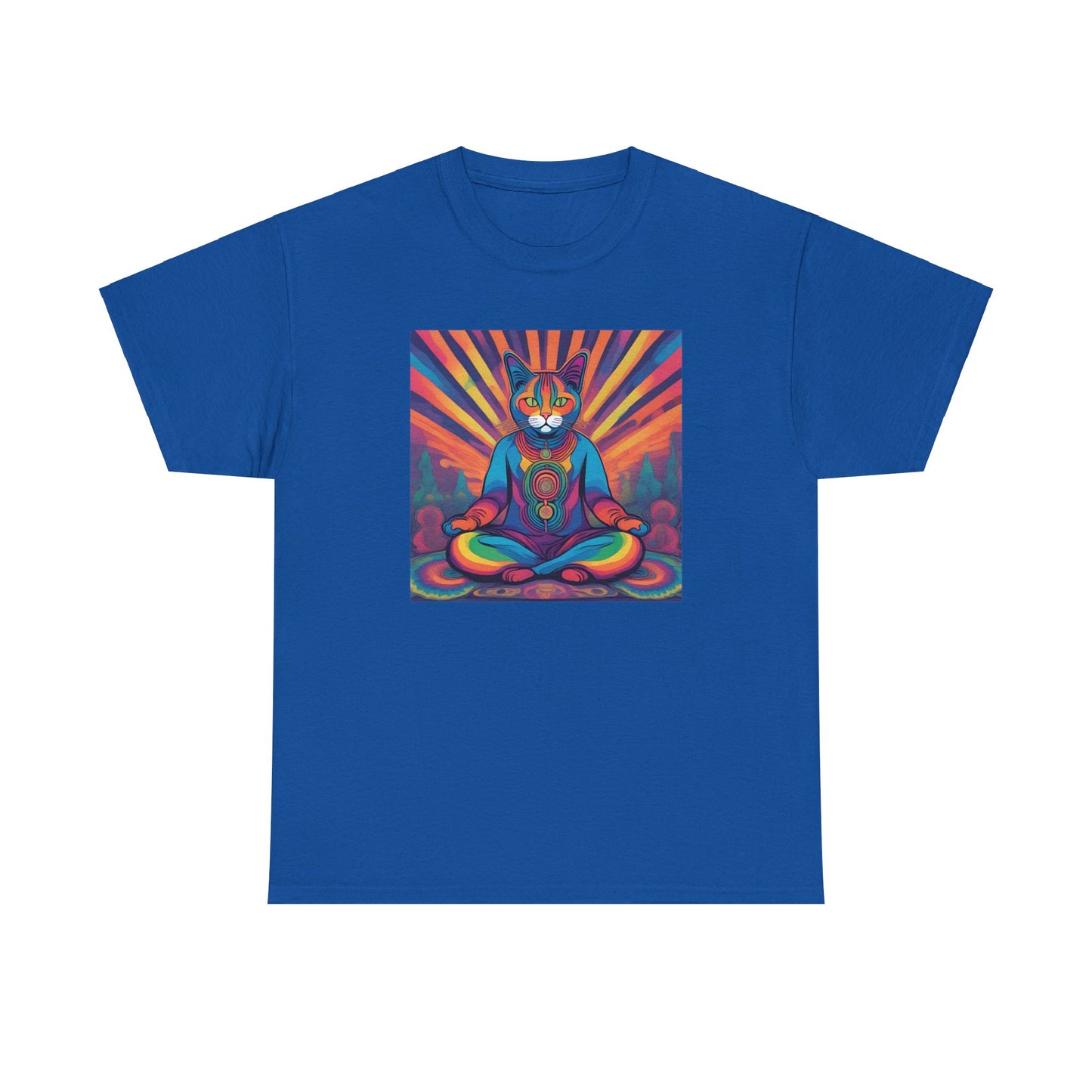 Psychedelic Cat Meditating T-shirt