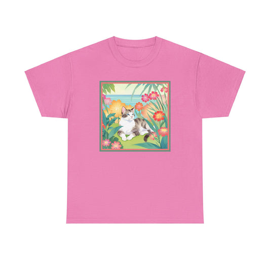 Cat in Garden  T-shirt