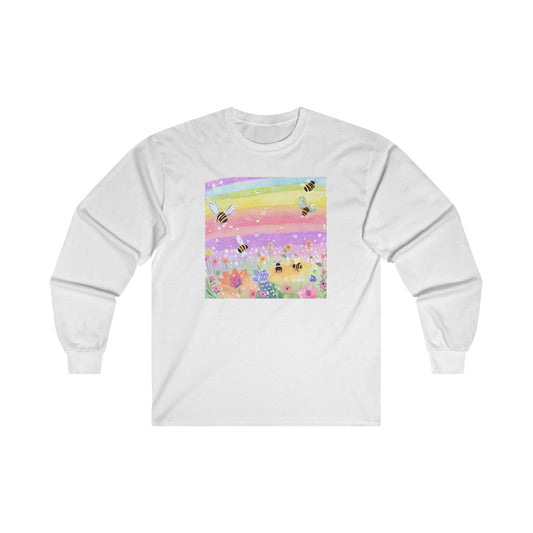 Bumblebees in Garden v1 - Long Sleeve Tee