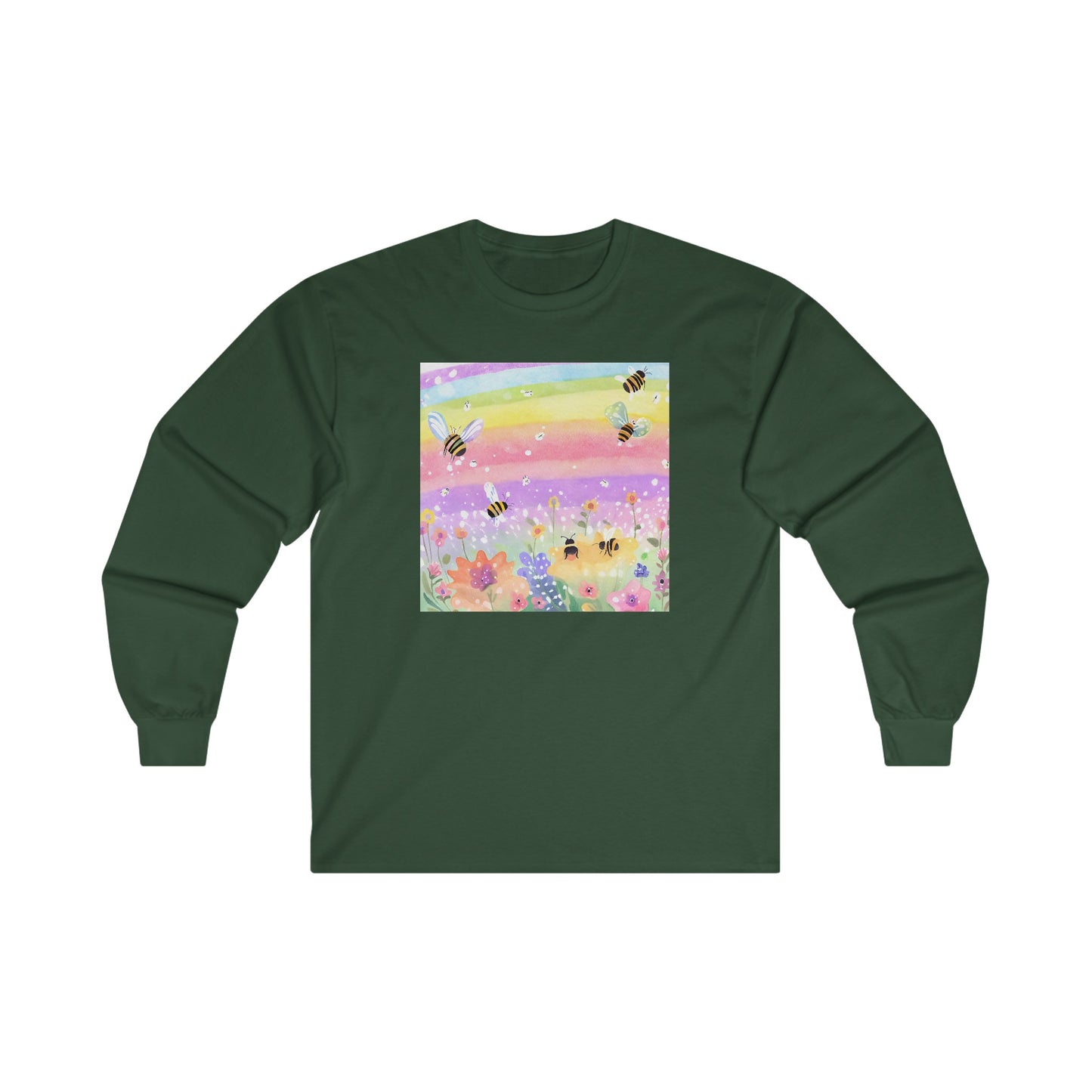 Bumblebees in Garden v1 - Long Sleeve Tee