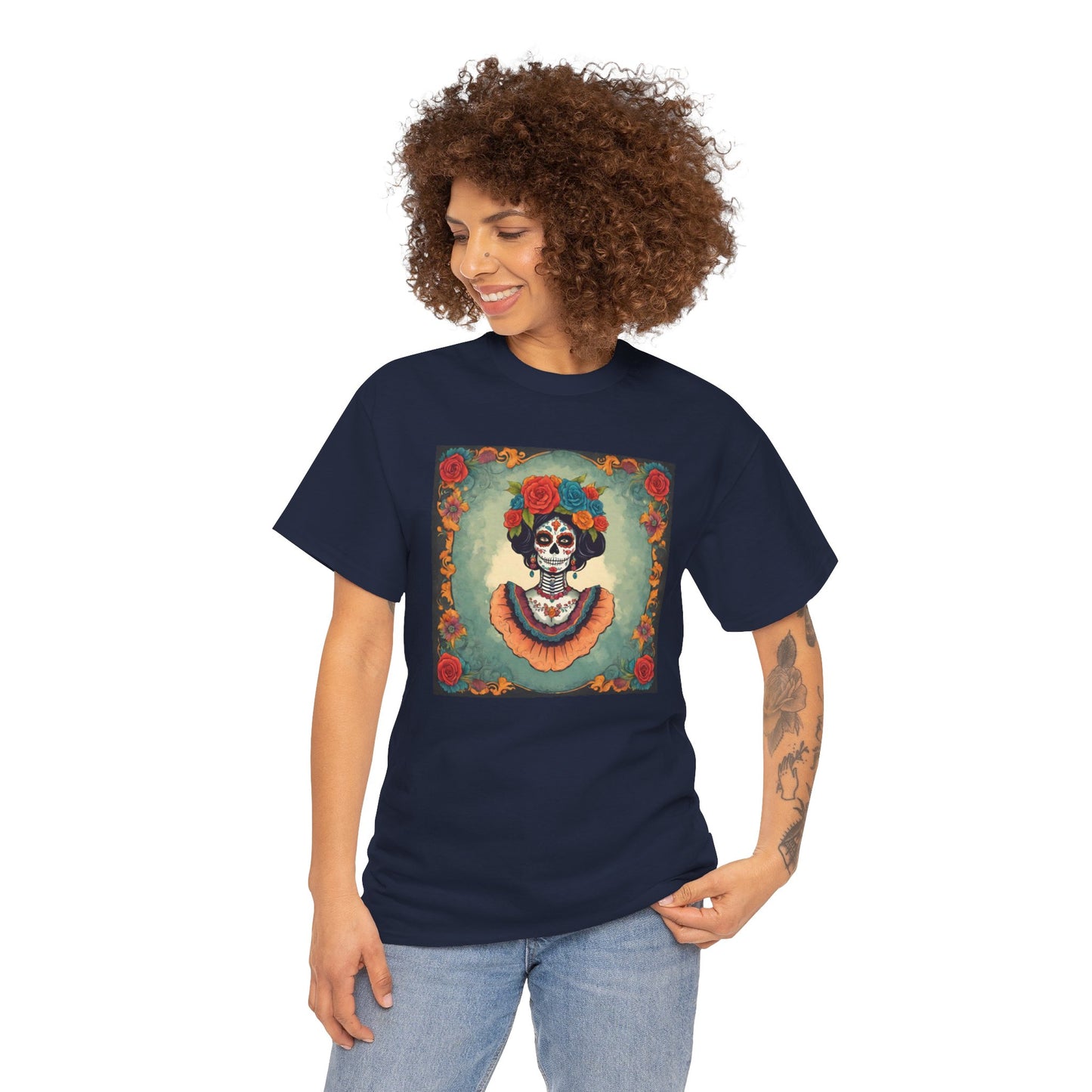 Day of the Dead - Antique La Calavera Catrina (the Elegant Skull) v2 T-shirt