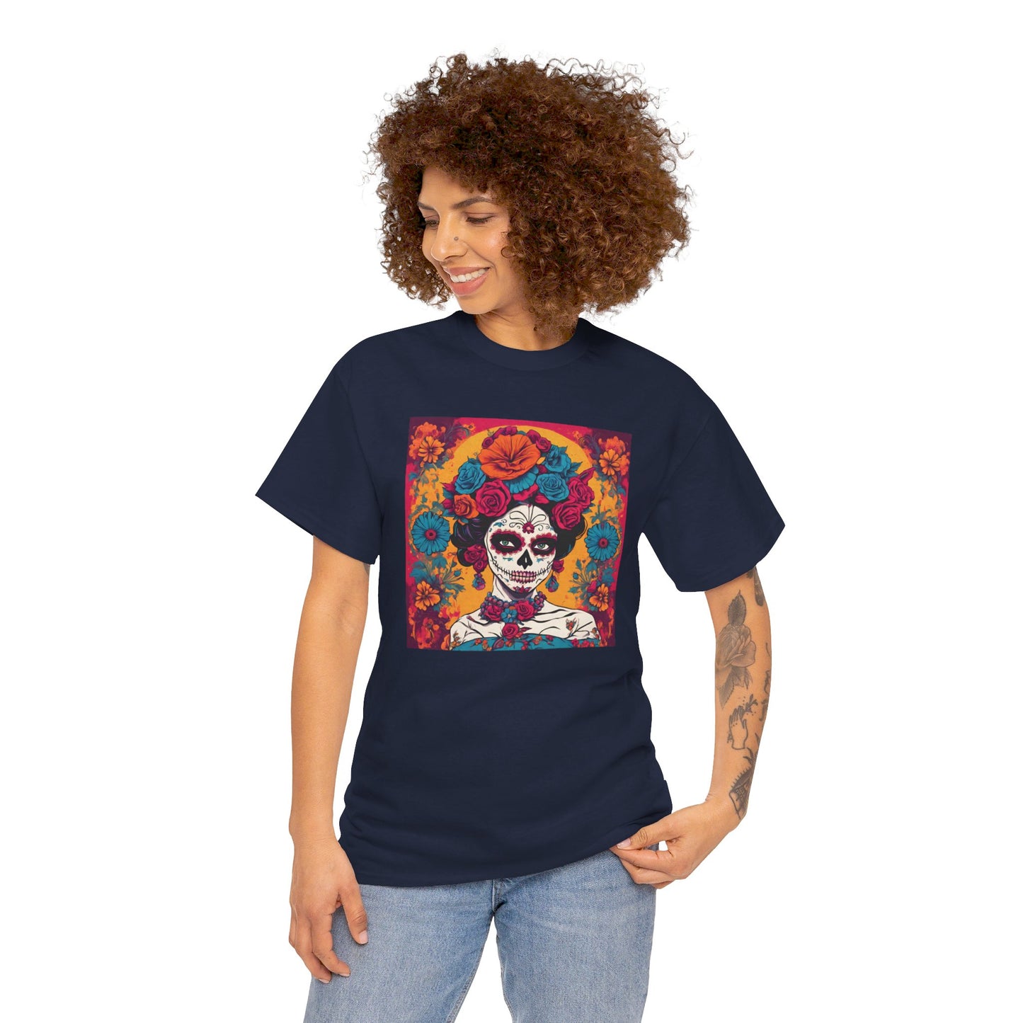 Day of the Dead Mary of Guadalupe Popart v1 T-shirt