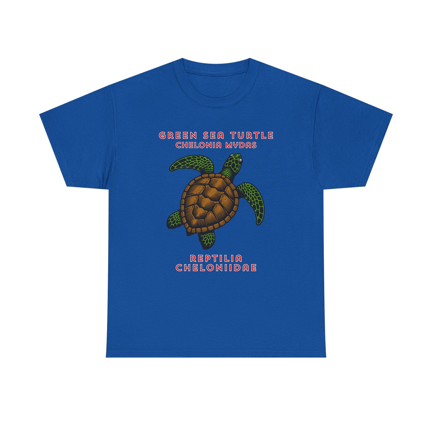 Green Sea Turtle with Scientific Names T-shirt