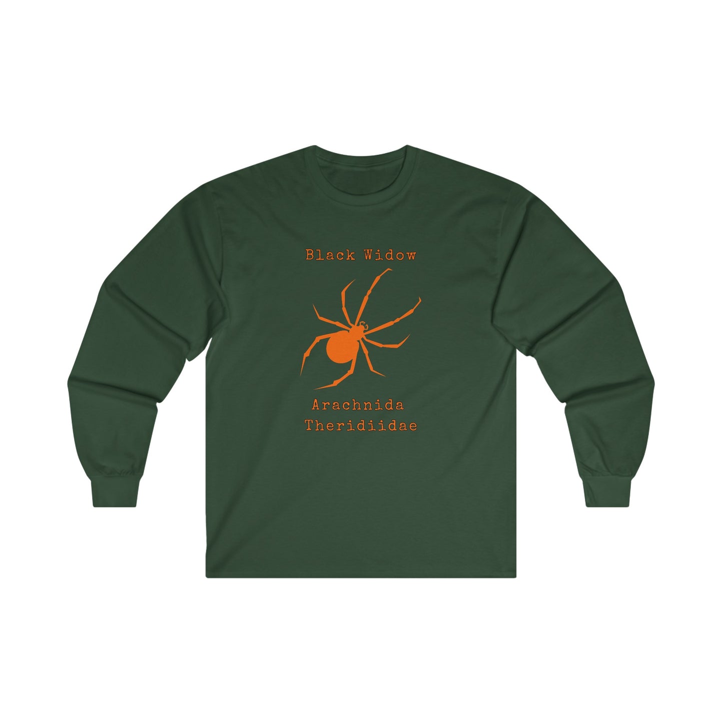 Black Widow with Scientific Names - Long Sleeve Tee