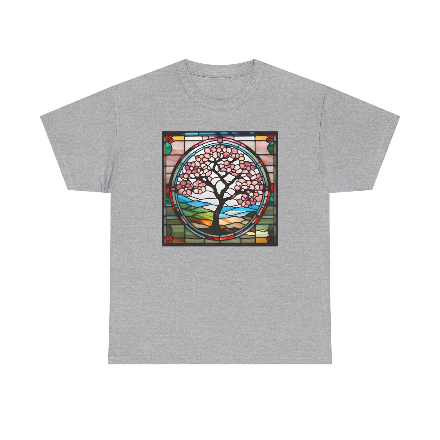 Cherry Blossom Tree Stained Glass T-shirt
