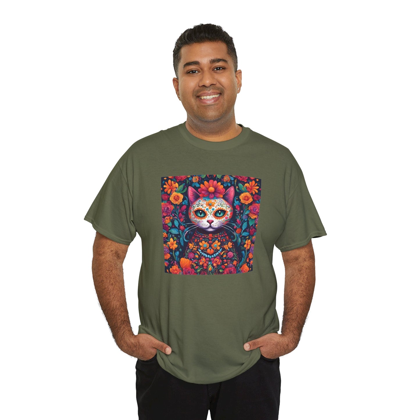 Day of the Dead Cat v5 T-shirt