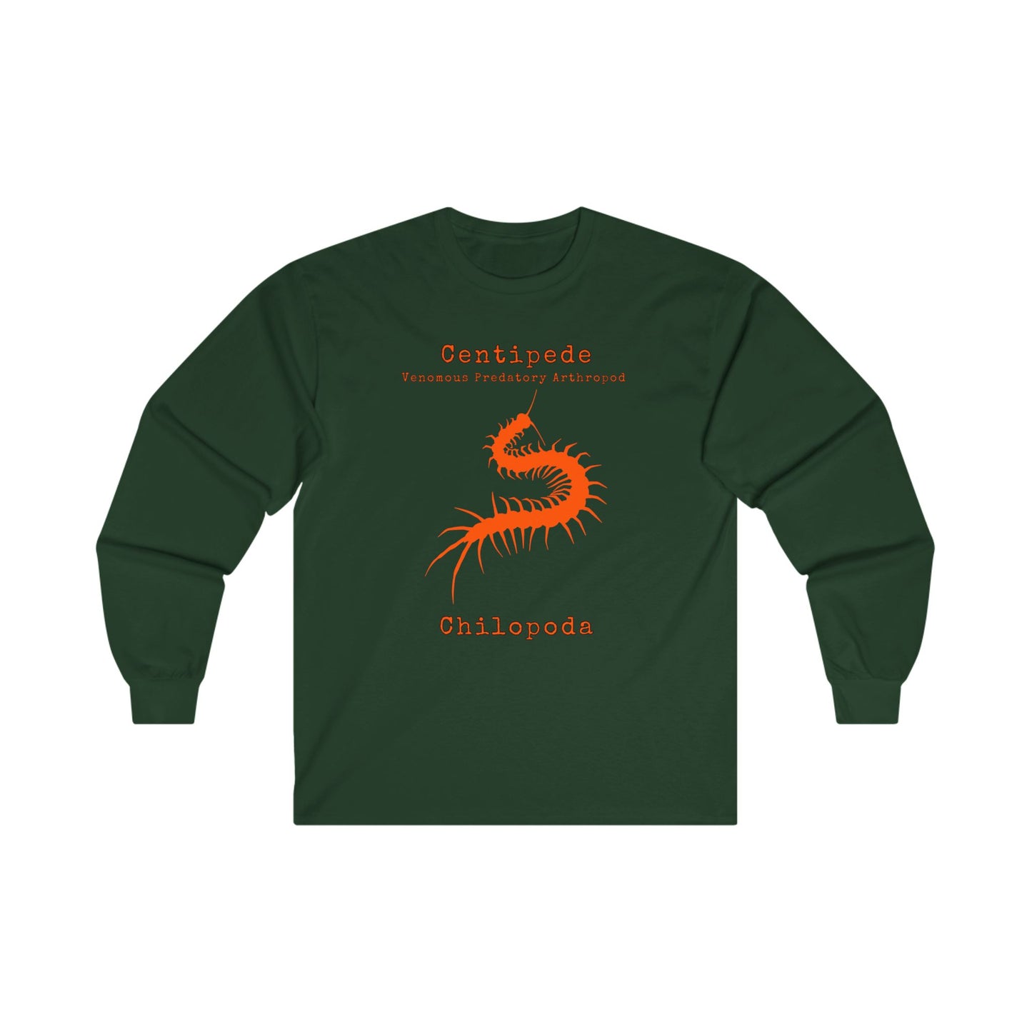 Centipede with Scientific Names - Long Sleeve Tee