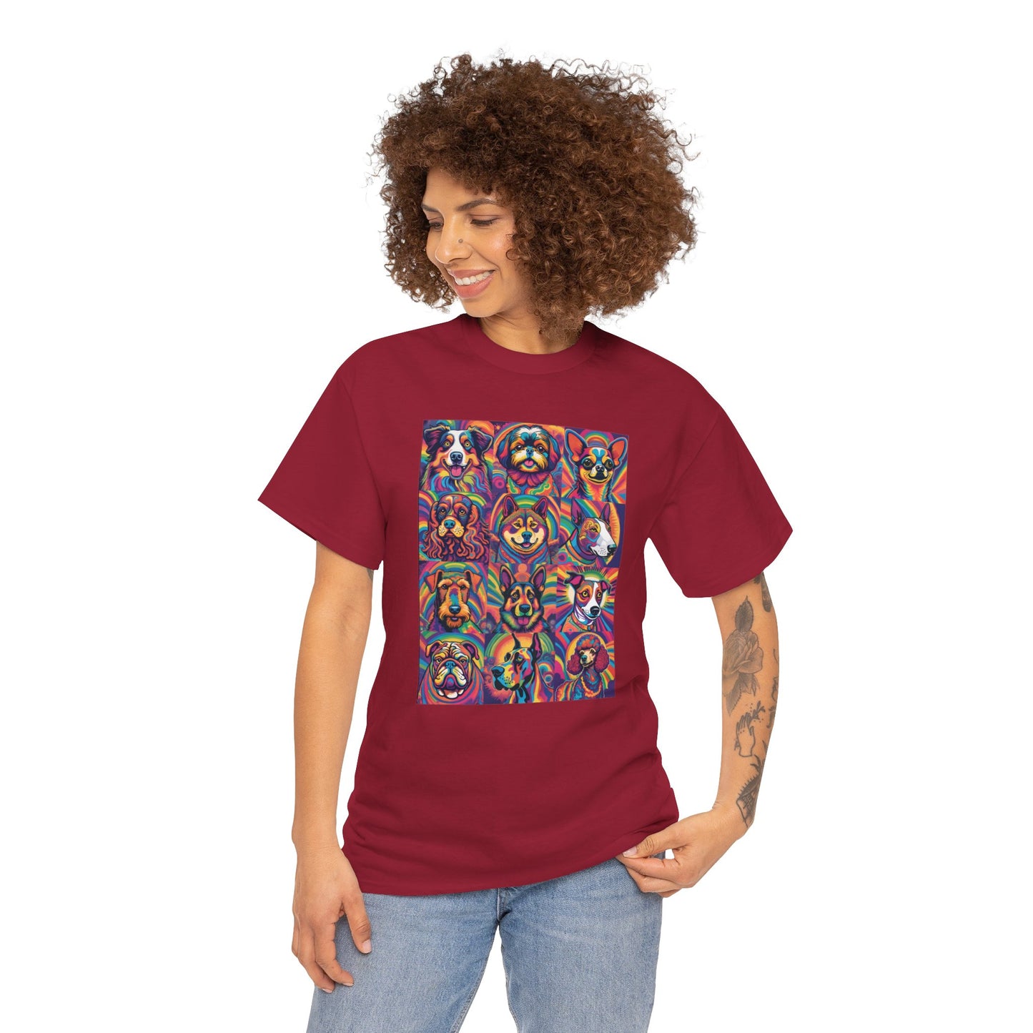 Psychedelic Dogs (12) T-shirt