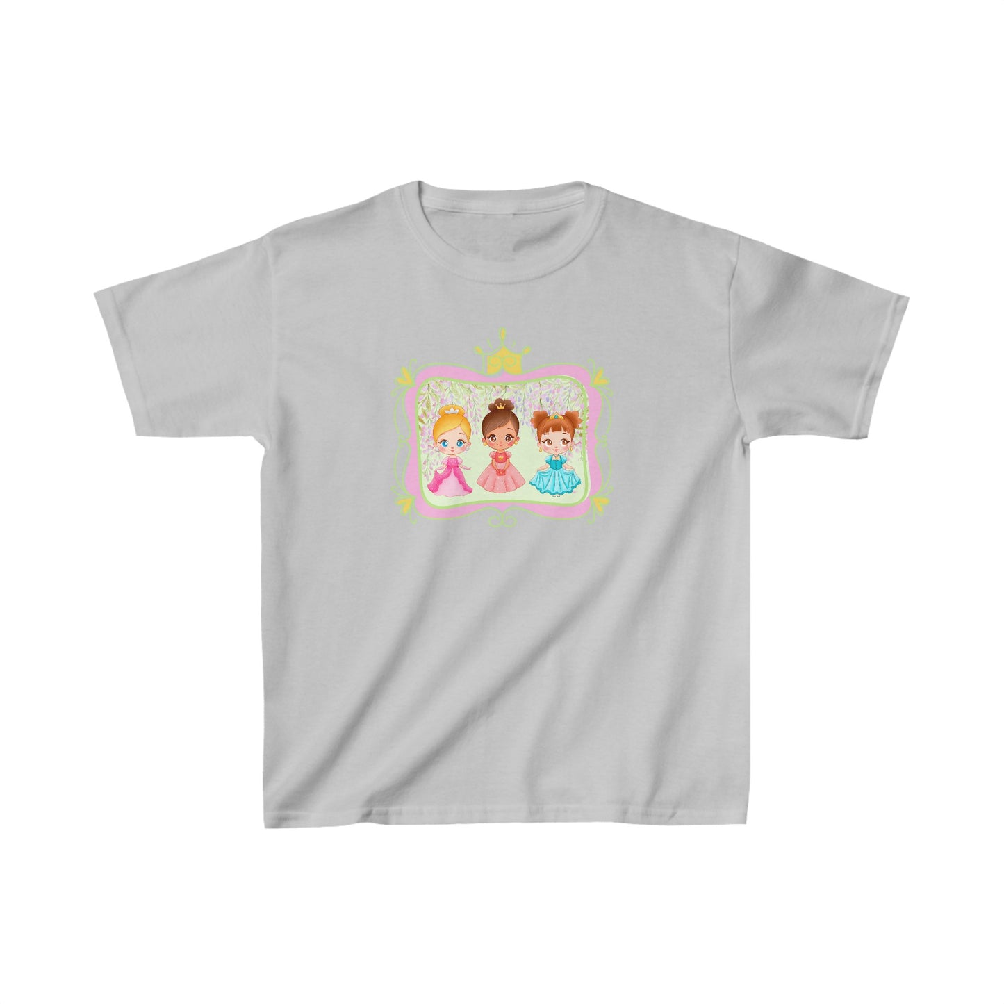 Three Little Princesses in Frame - Kids Heavy Cotton™ Tee