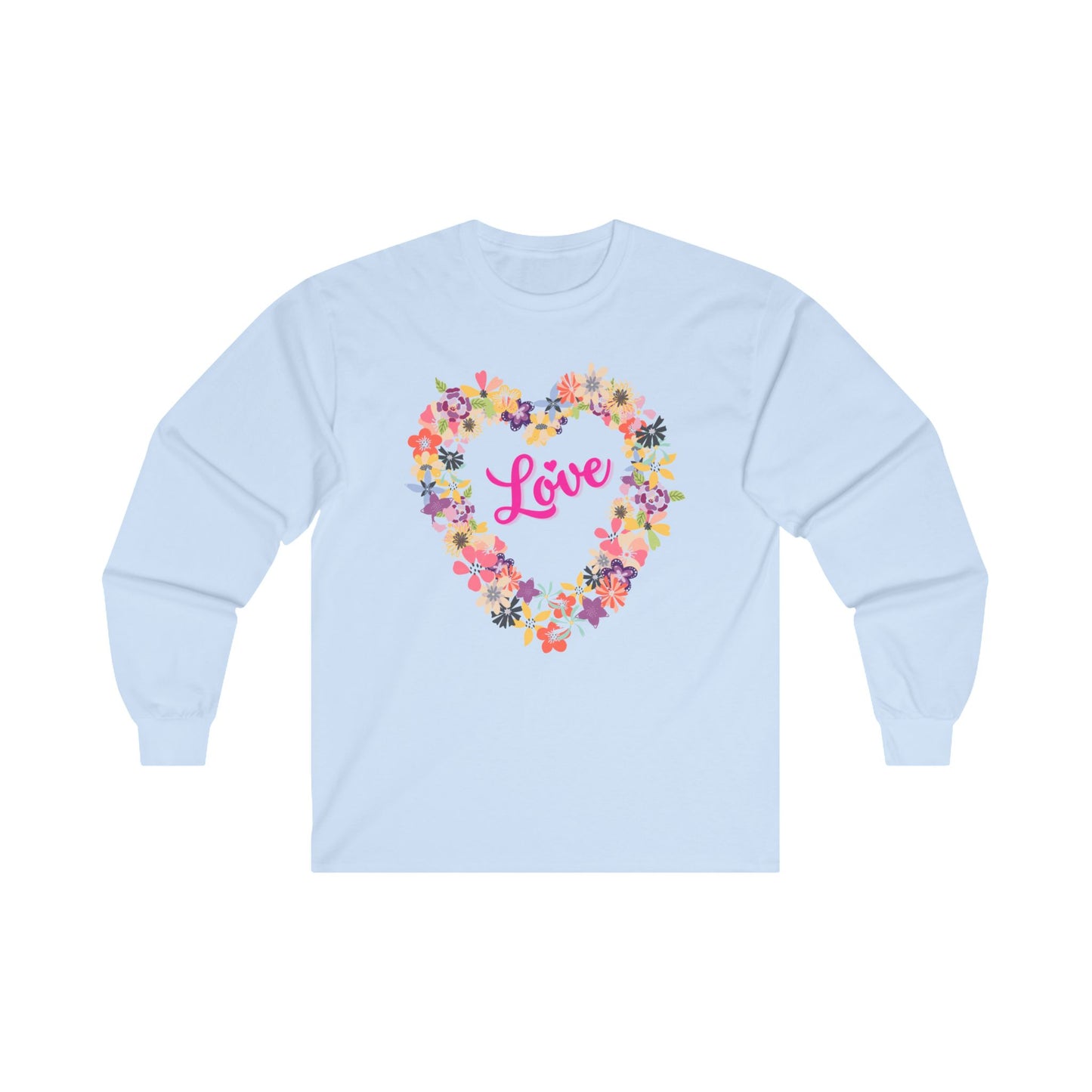 Love with Flower Heart - Long Sleeve Tee