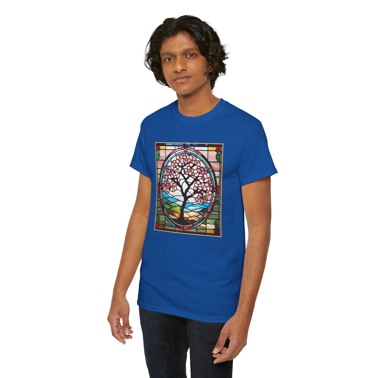Cherry Blossom Tree Stained Glass T-shirt