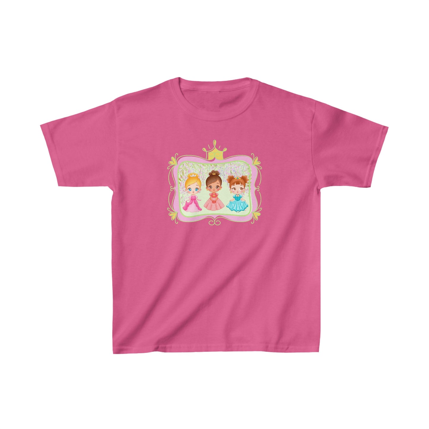 Three Little Princesses in Frame - Kids Heavy Cotton™ Tee