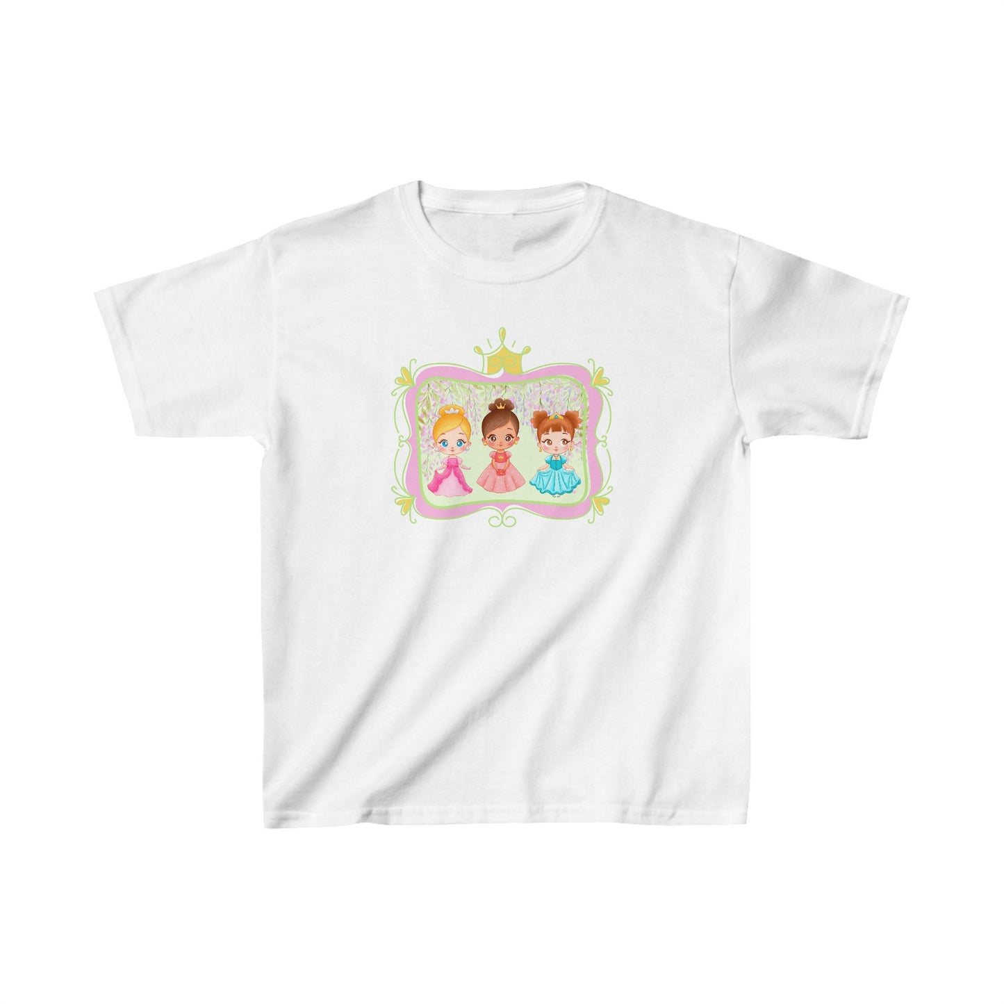 Three Little Princesses in Frame - Kids Heavy Cotton™ Tee