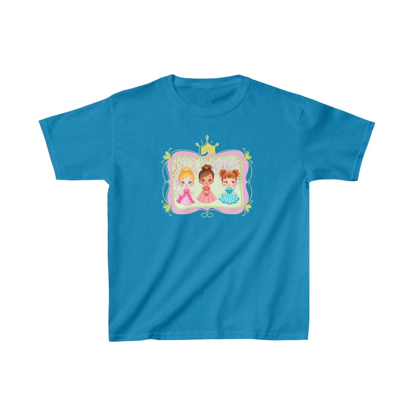 Three Little Princesses in Frame - Kids Heavy Cotton™ Tee