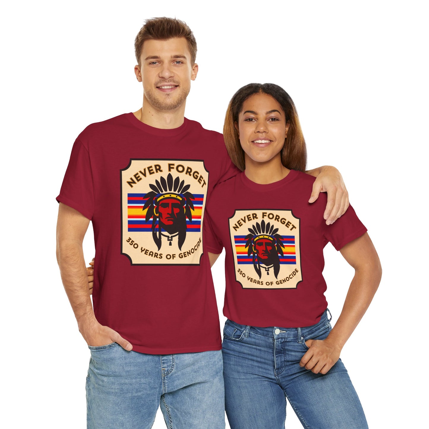 Never Forget - 350 Years of Genocide T-shirt