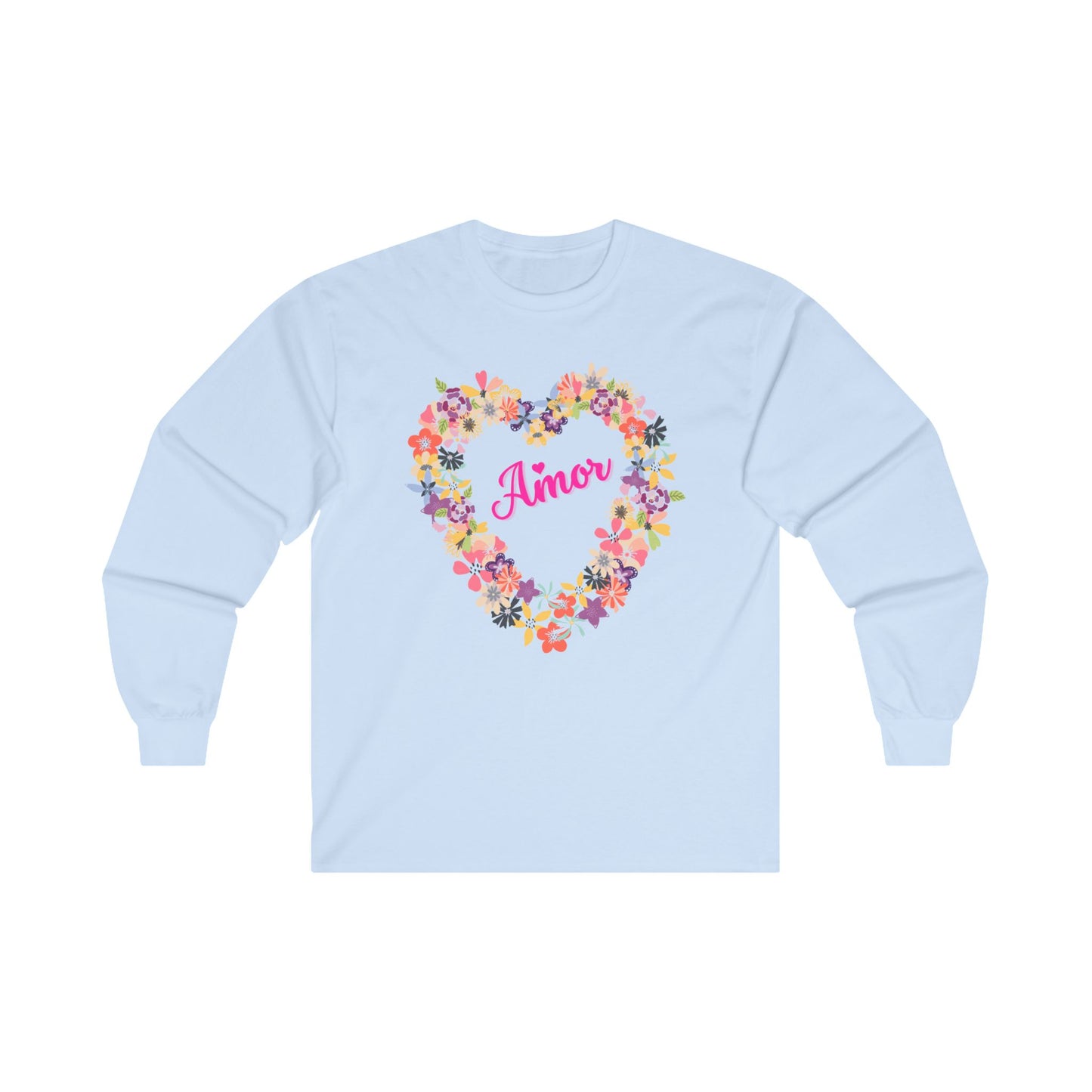 Amor with Flower Heart - Long Sleeve Tee