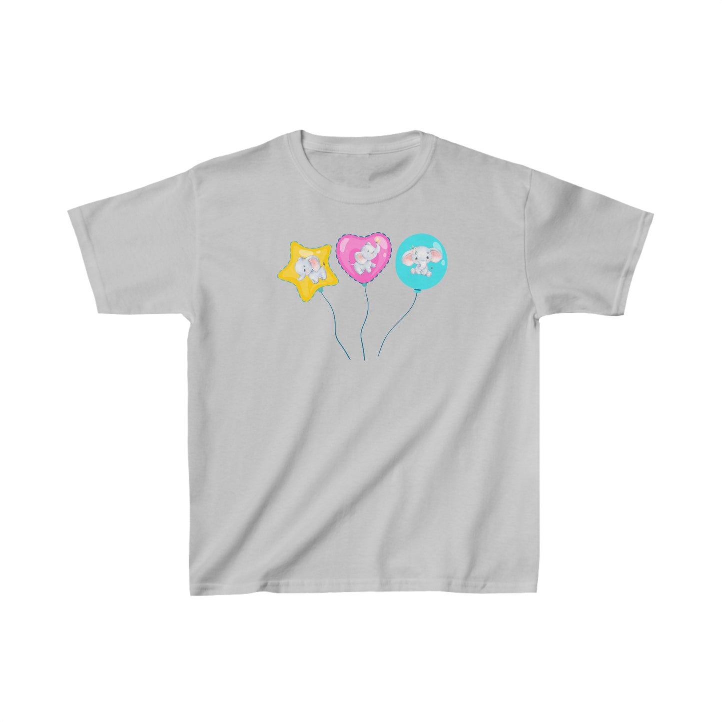 Little Baby Elephants on Balloons - Kids Heavy Cotton™ Tee