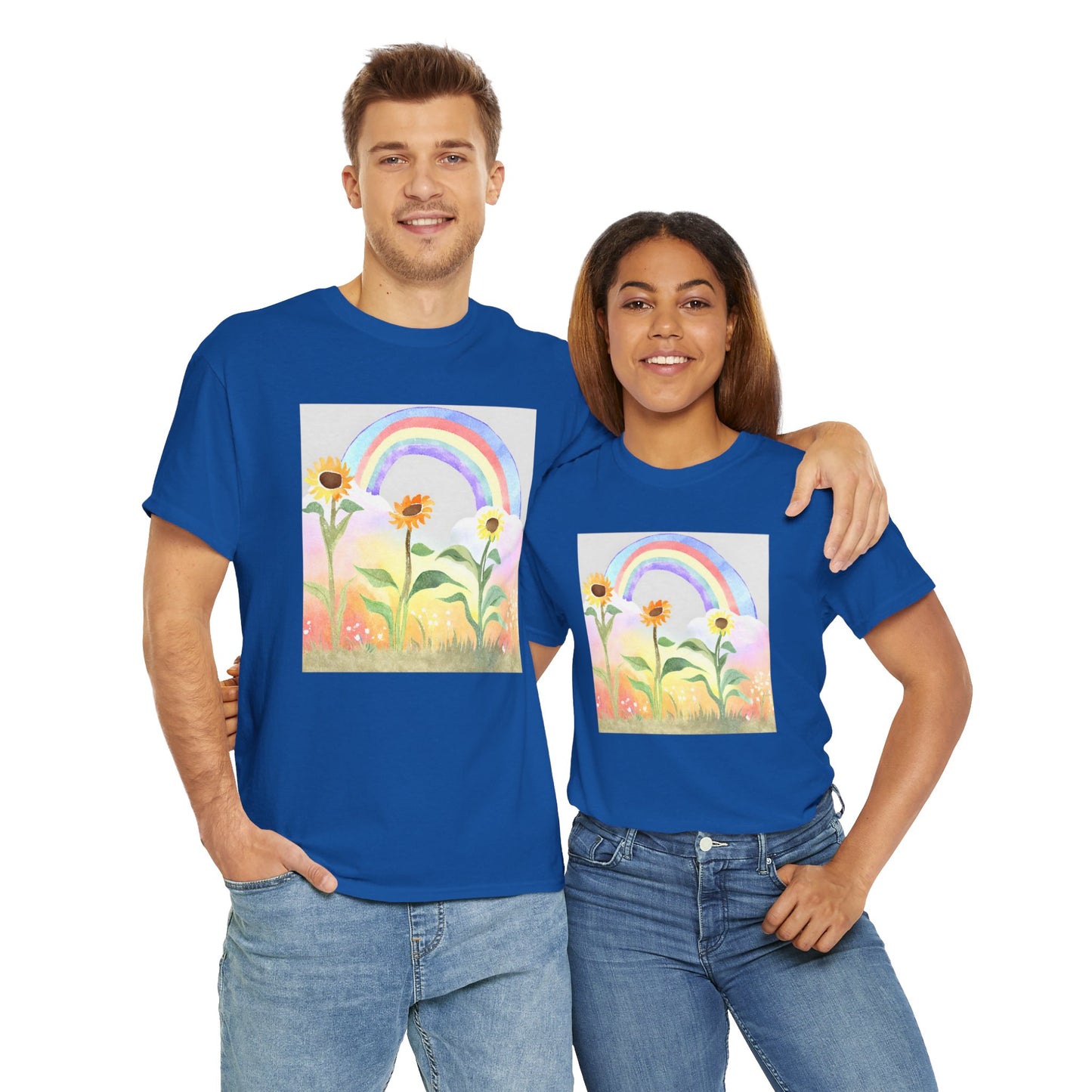 Sunflowers & Rainbow v4 T-shirt