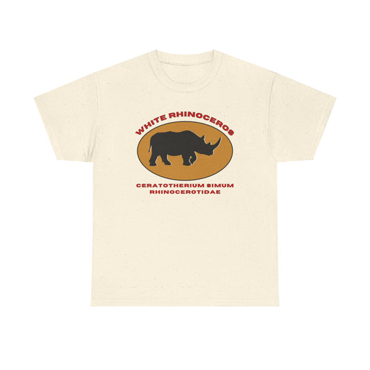 White Rhinoceros with Scientific Names T-shirt