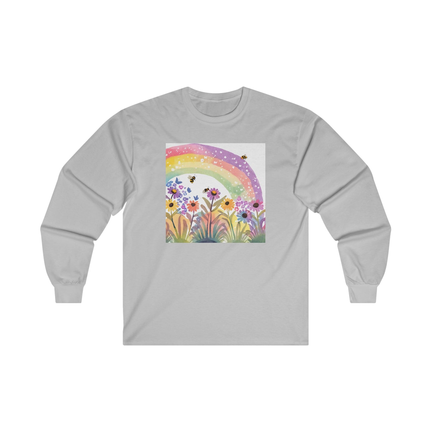 Bumblebees in Garden v2 - Long Sleeve Tee