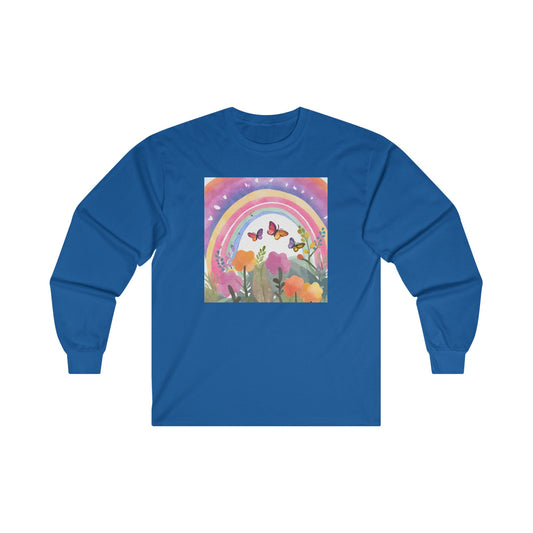 Butterflies in Garden v1 - Long Sleeve Tee