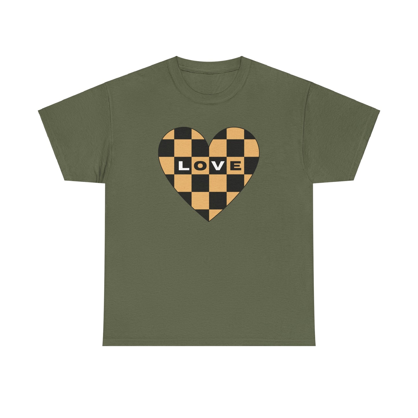 Love Checkerboard Heart T-shirt