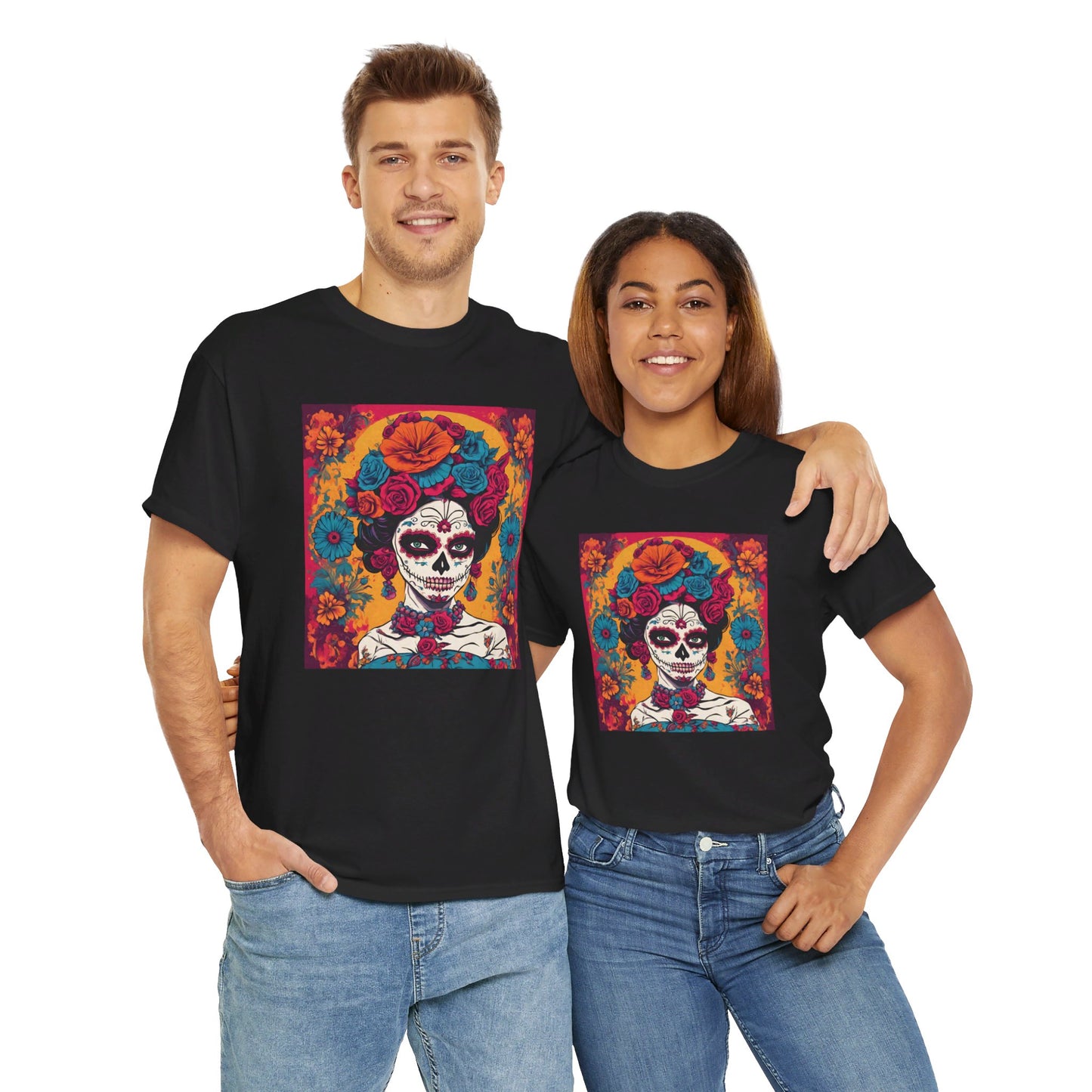 Day of the Dead Mary of Guadalupe Popart v1 T-shirt