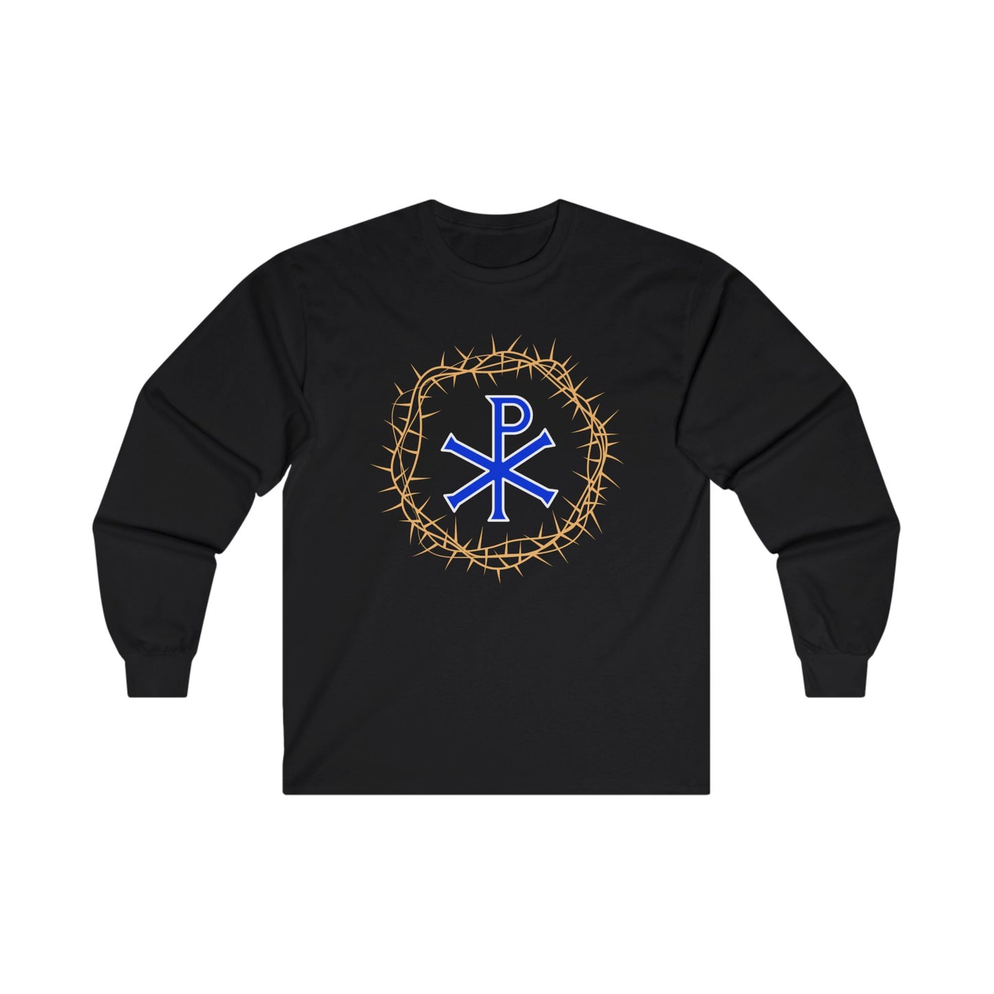 Crown of Thorns and Chi Rho - Long Sleeve Tee