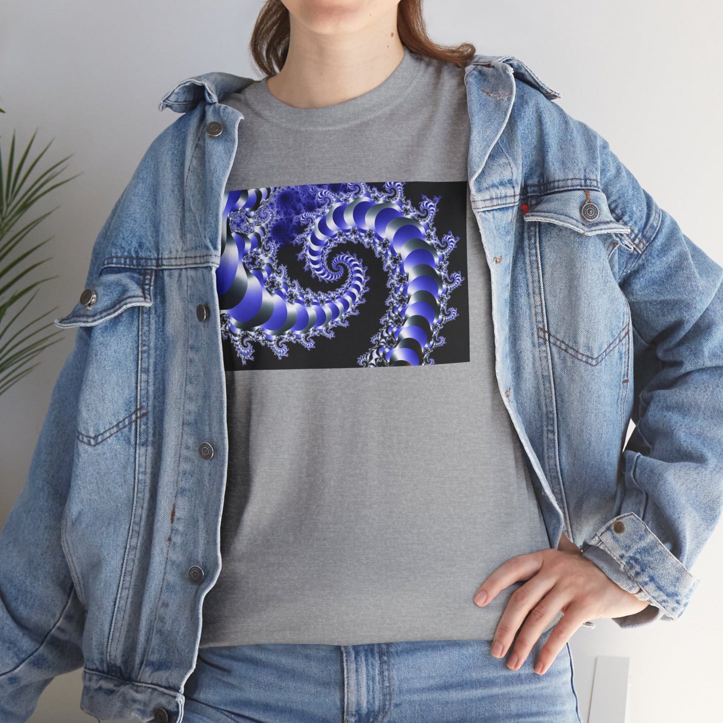 Blue Mandelbrot Set v2 T-shirt