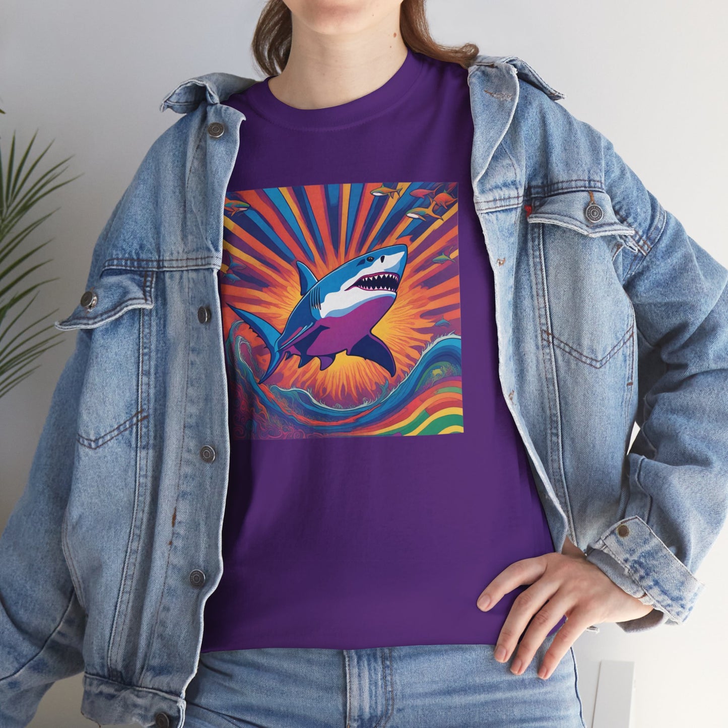 Psychedelic Great White Shark T-shirt