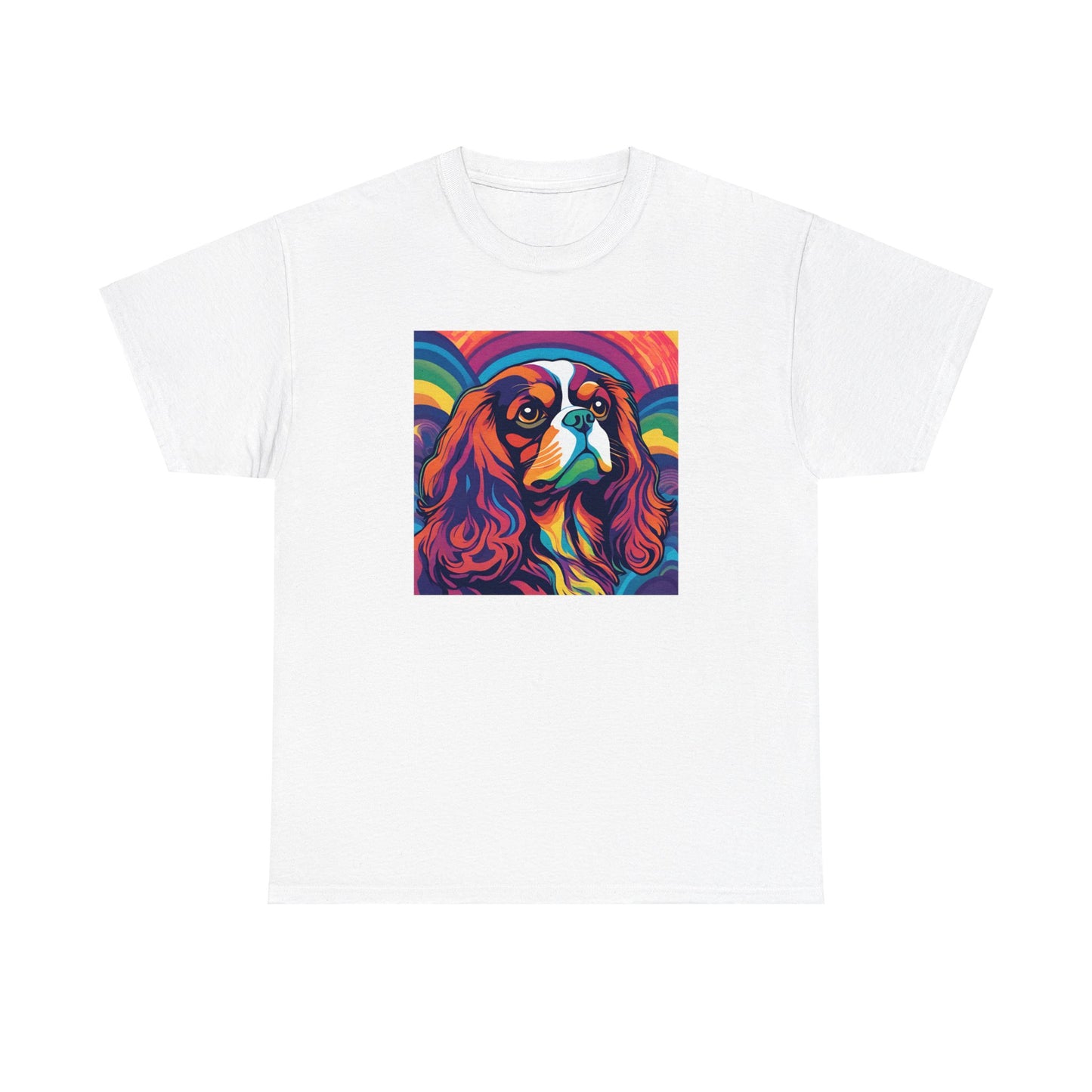 Psychedelic Cavalier King Charles Spaniel T-shirt