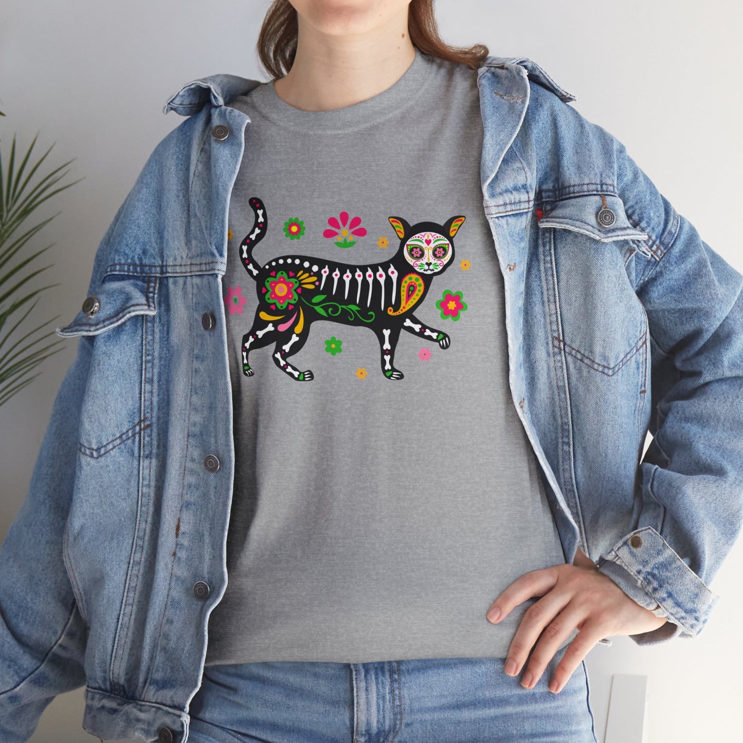 Day of the Dead Cat T-shirt