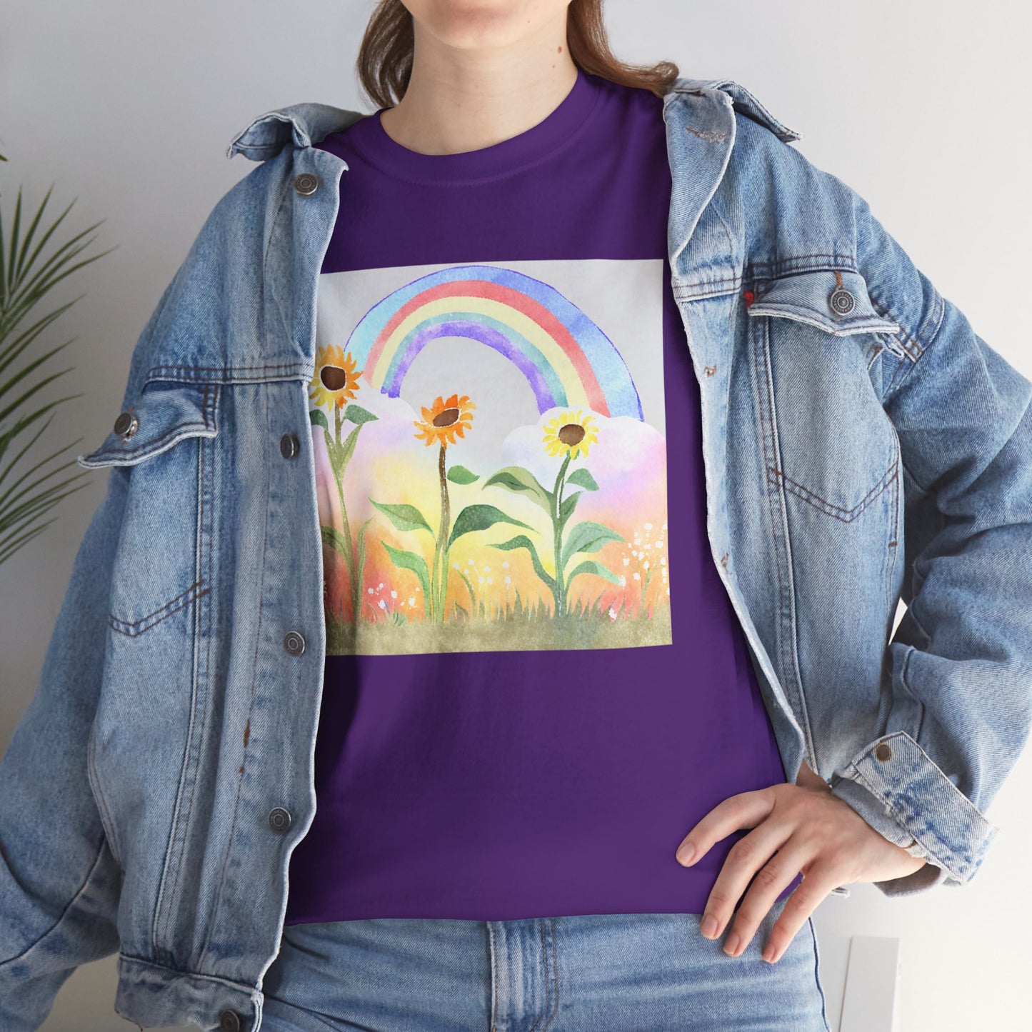 Sunflowers & Rainbow v4 T-shirt