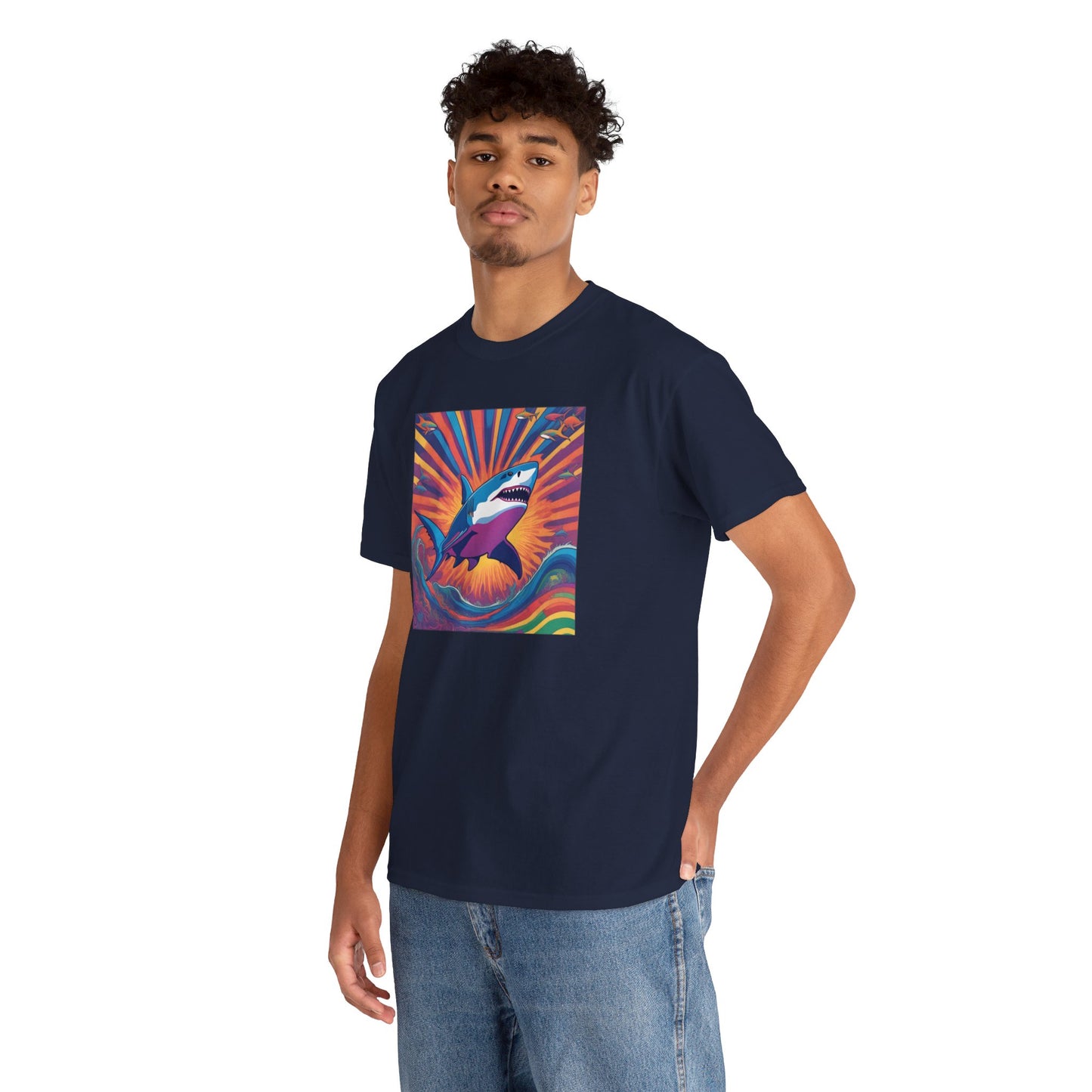 Psychedelic Great White Shark T-shirt