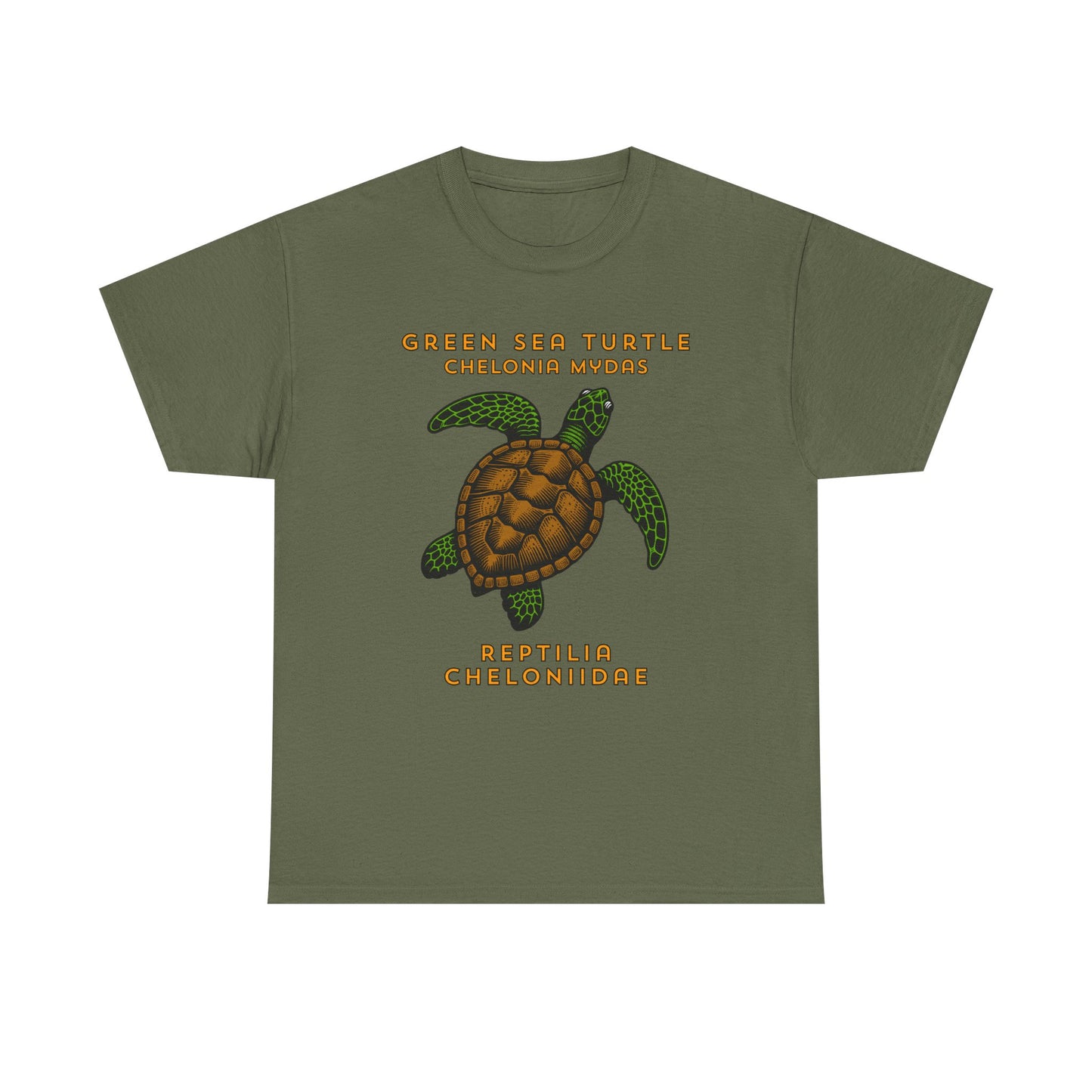 Green Sea Turtle with Scientific Names T-shirt