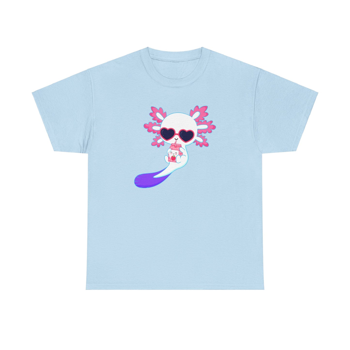 Axolotl wearing heart sunglasses T-shirt