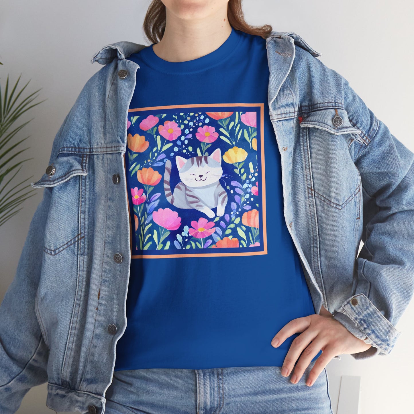 Happy Cat in Garden T-shirt