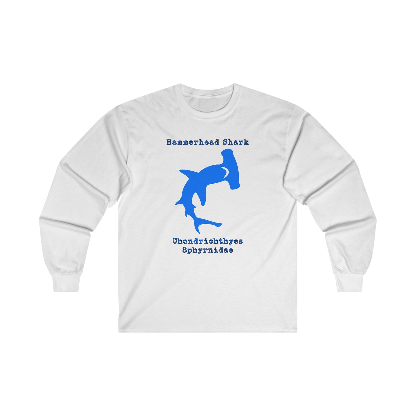 Hammerhead Shark with Scientific Names - Long Sleeve Tee