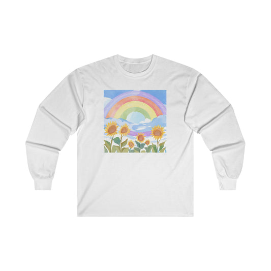 Sunflowers & Rainbow v1 - Long Sleeve Tee